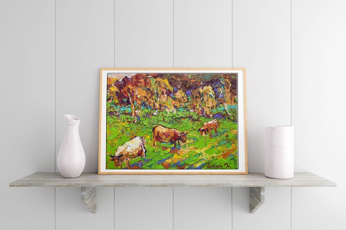 Oil painting In the pasture Kalenyuk Alex - 3