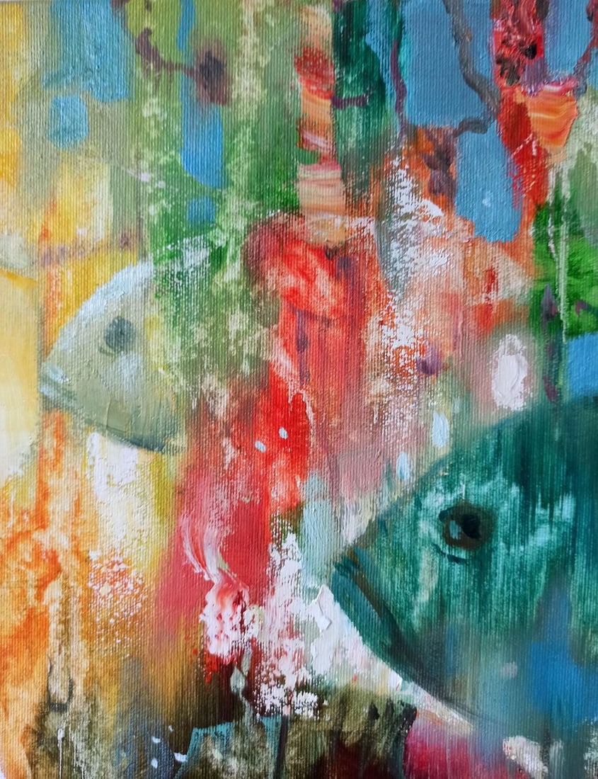 Abstract oil painting Fishes Anatoly Borisovich Tarabanov - 3
