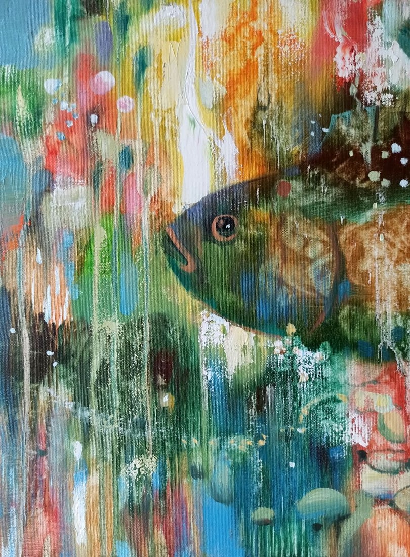Abstract oil painting Fishes Anatoly Borisovich Tarabanov - 6