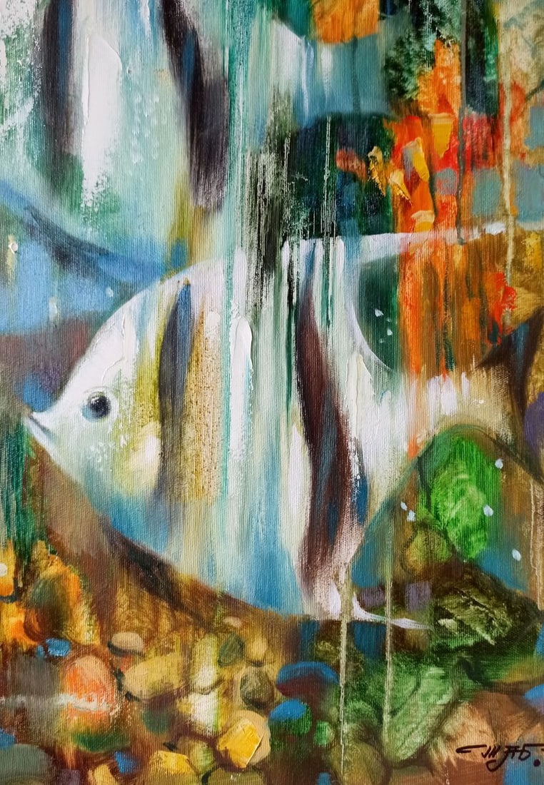 Abstract oil painting Fishes Anatoly Borisovich Tarabanov - 8