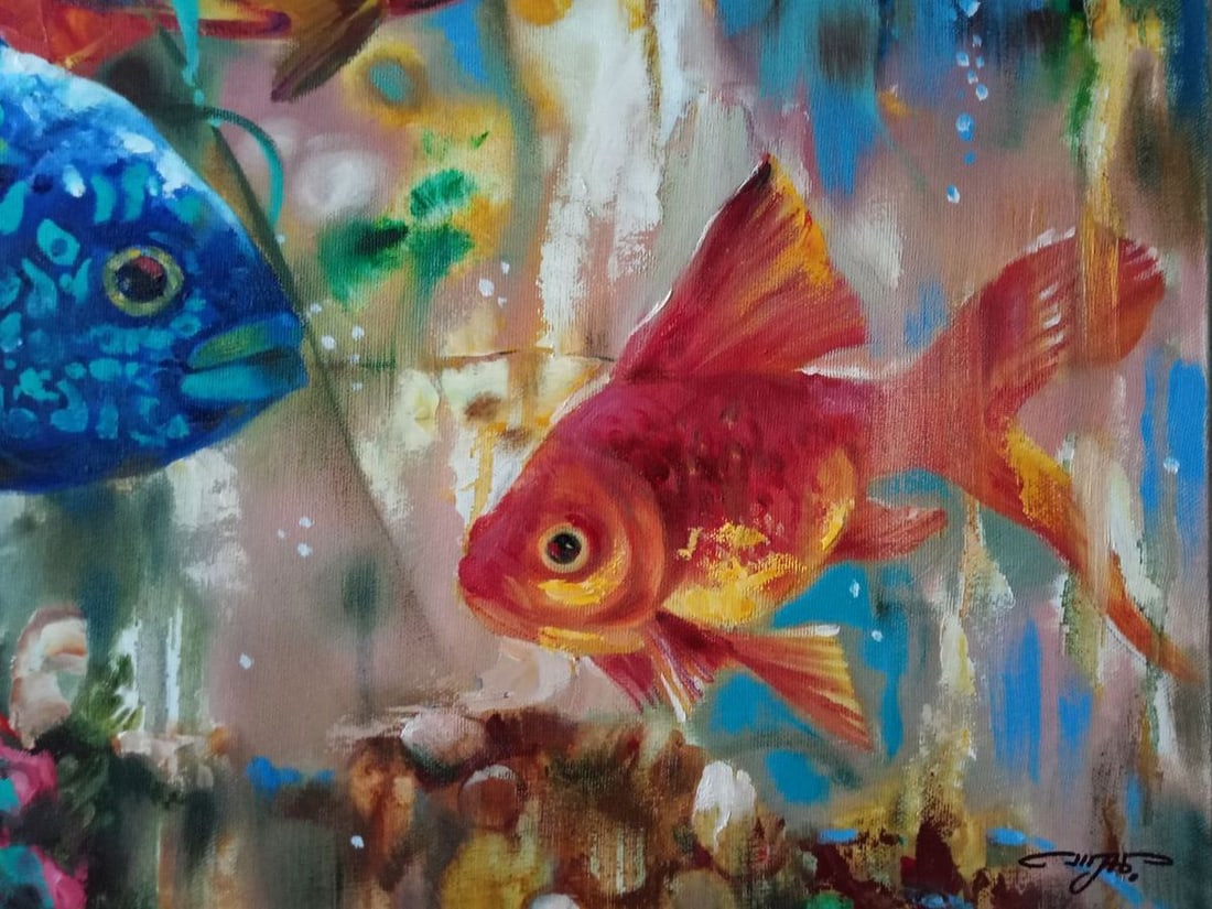 Oil painting fish Anatoly Borisovich Tarabanov - 4