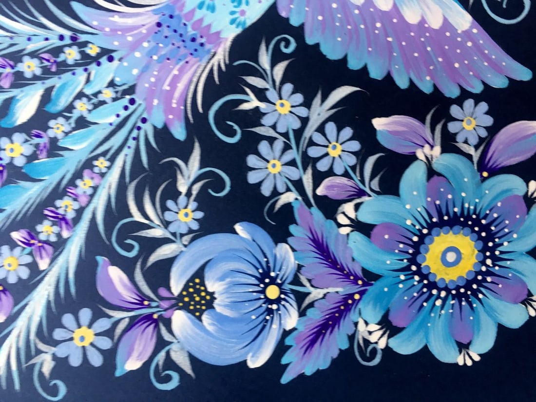 Acrylic painting Winter motif Trenbach K. - 8