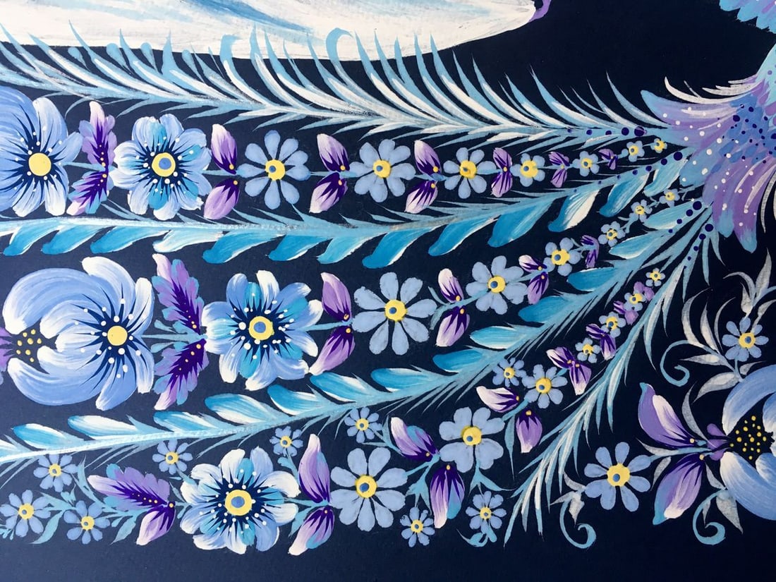Acrylic painting Winter motif Trenbach K. - 9
