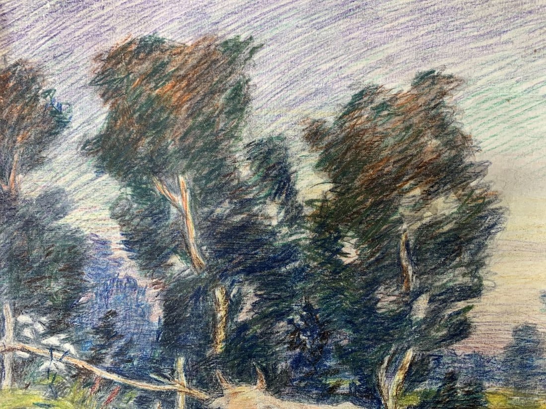 Colored painting Walked by the river A. G. Cherkas - 2