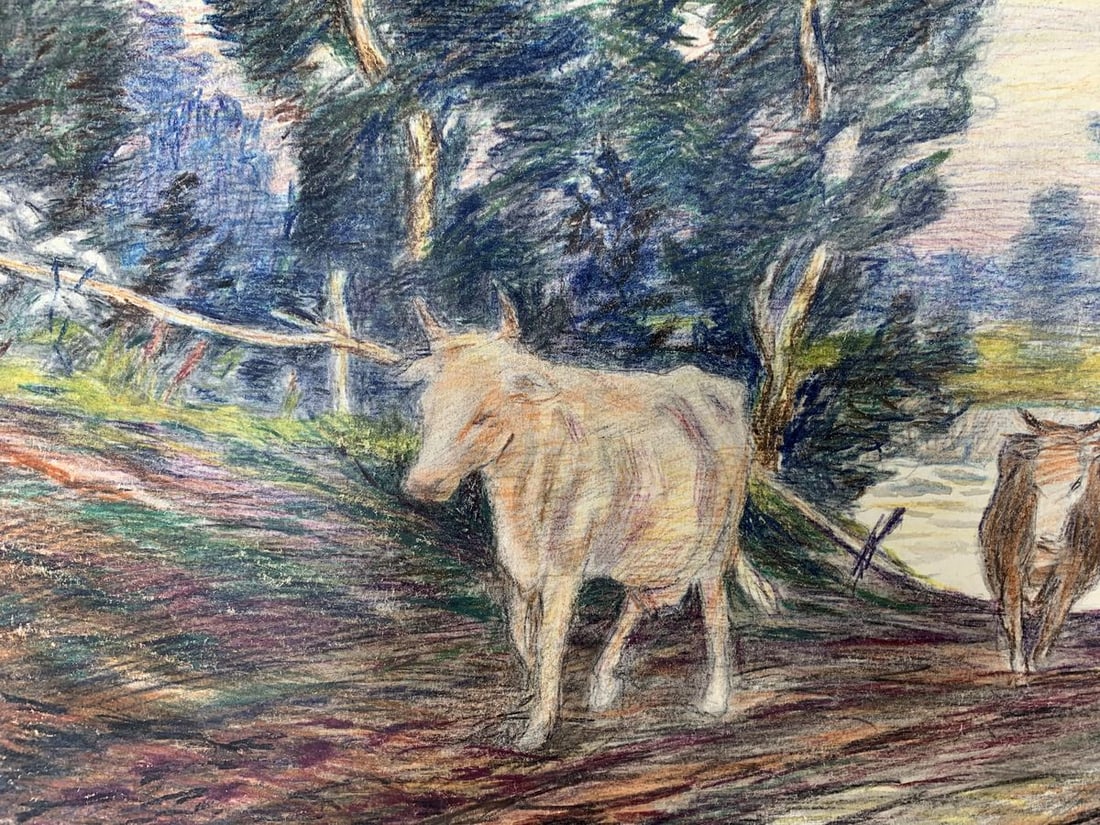 Colored painting Walked by the river A. G. Cherkas - 3