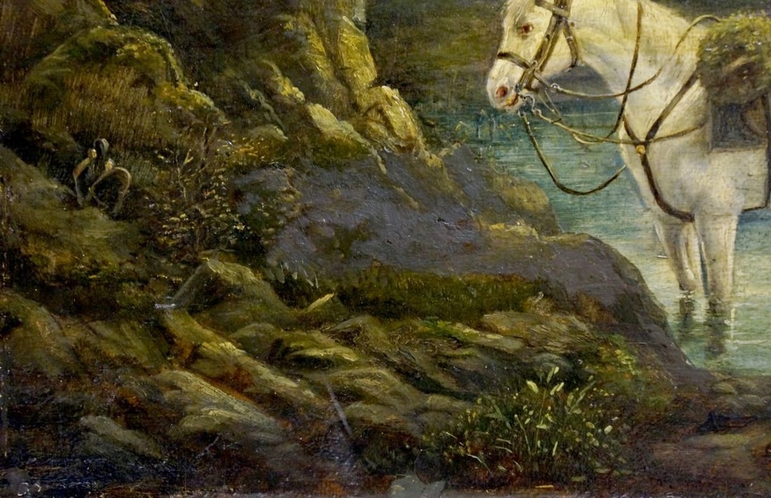 Oil painting Horse on the field - 2