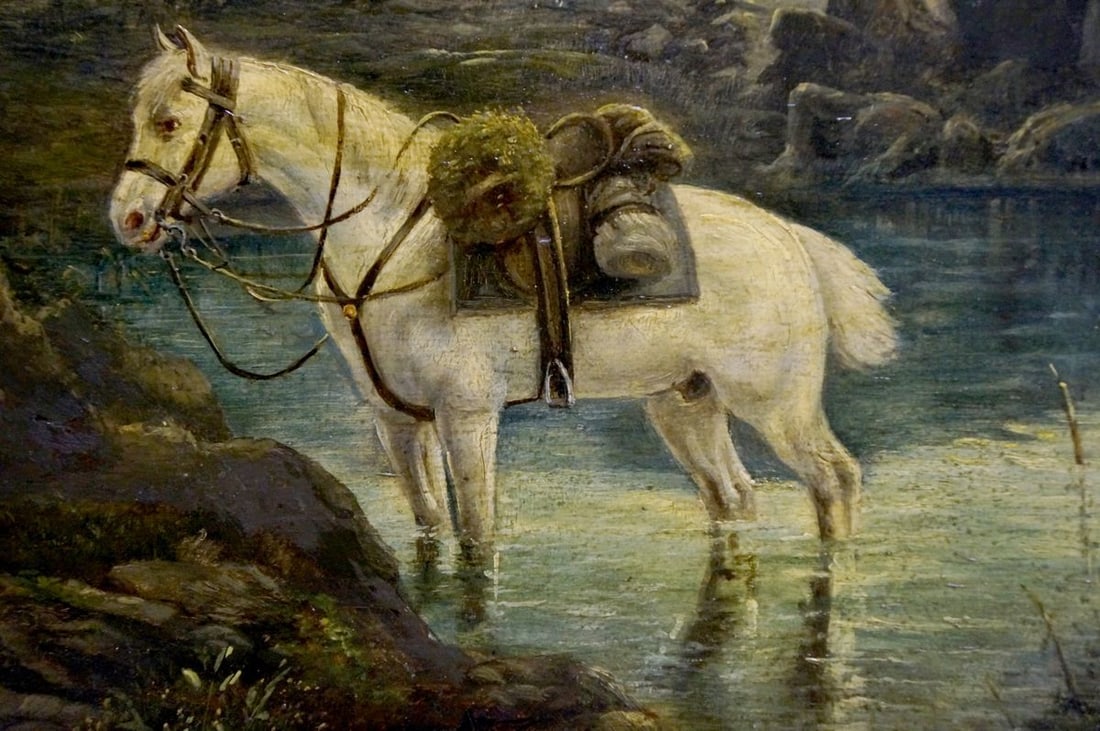 Oil painting Horse on the field - 6