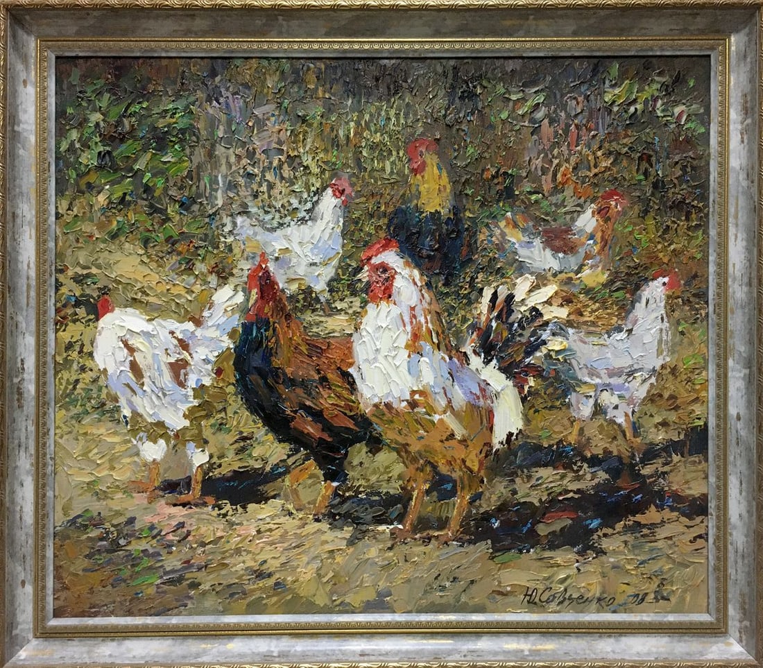 Oil painting Portrait of roosters Savchenko Yuri Grigorievich (1 of 12)