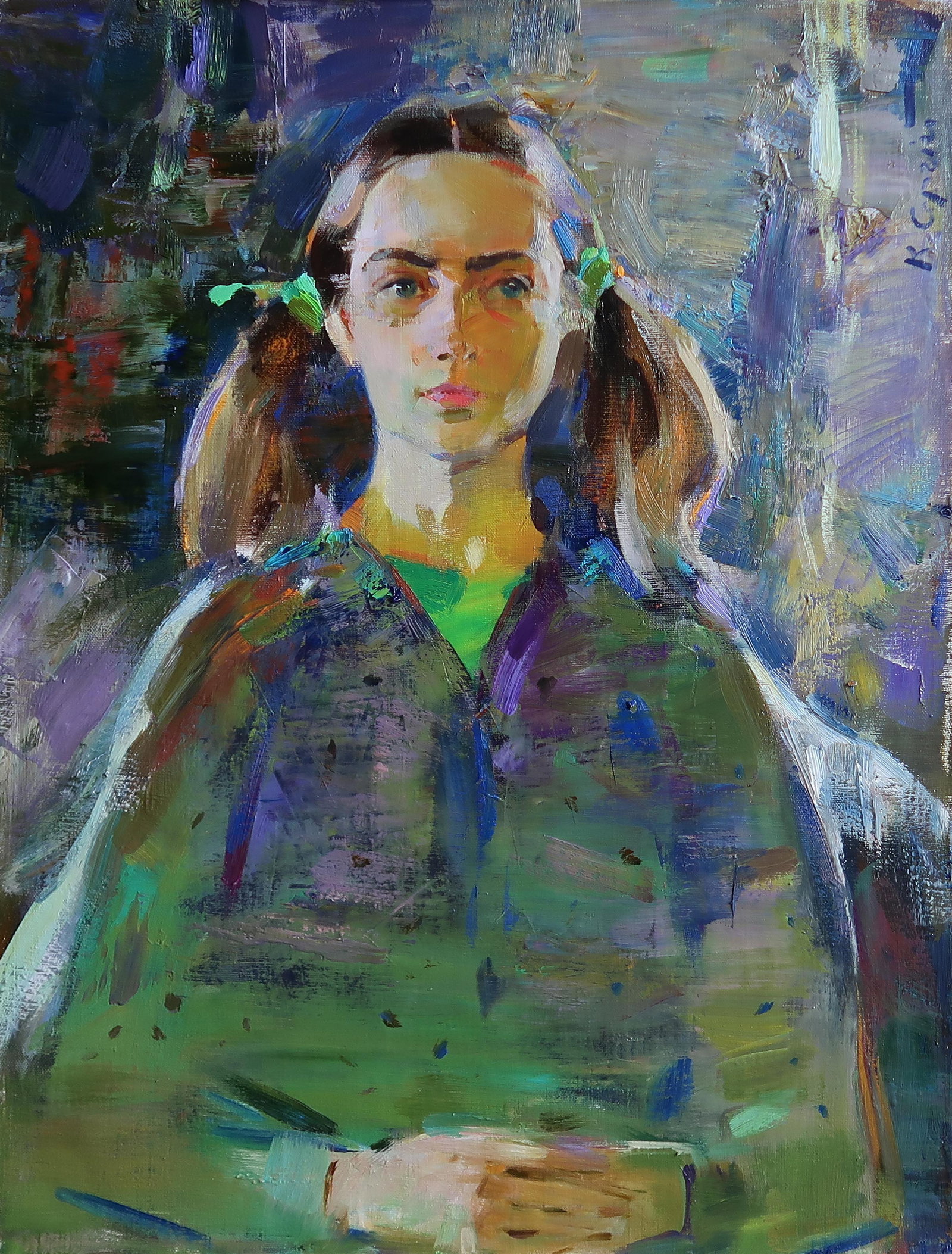 Oil painting Zlata Serg Kovalenko: Title: Oil painting Zlata Serg Kovalenko Description: 140SK Painter: Serg Kovalenko S?ze: 65x50 cm/25.6x19.7 inches Components: oil, canvas Original painting CONDITION: exellent ERA: modern Graduated