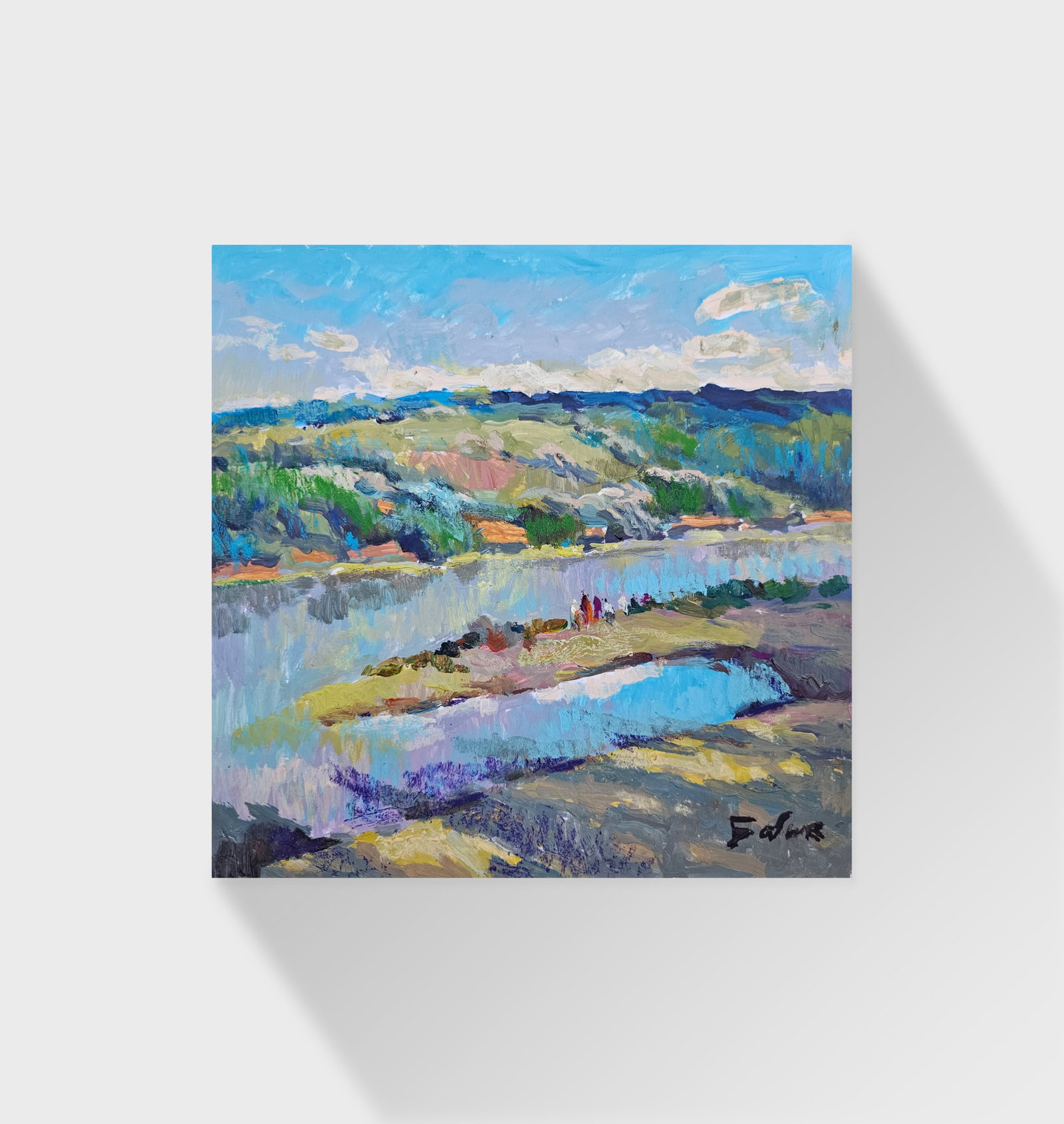 Acrylic painting spring day Vyacheslav Petrovich Babac - 10