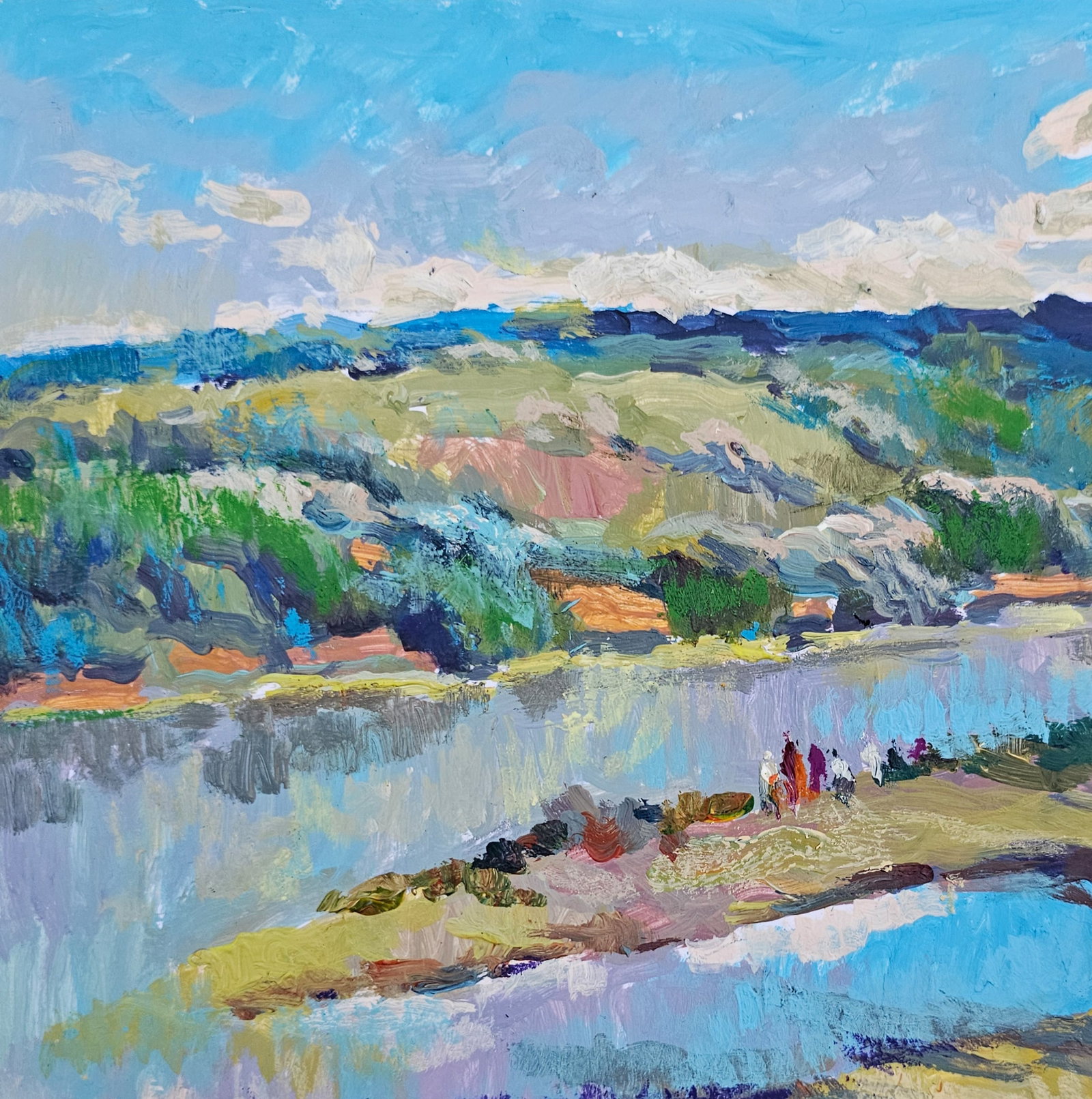 Acrylic painting spring day Vyacheslav Petrovich Babac - 3