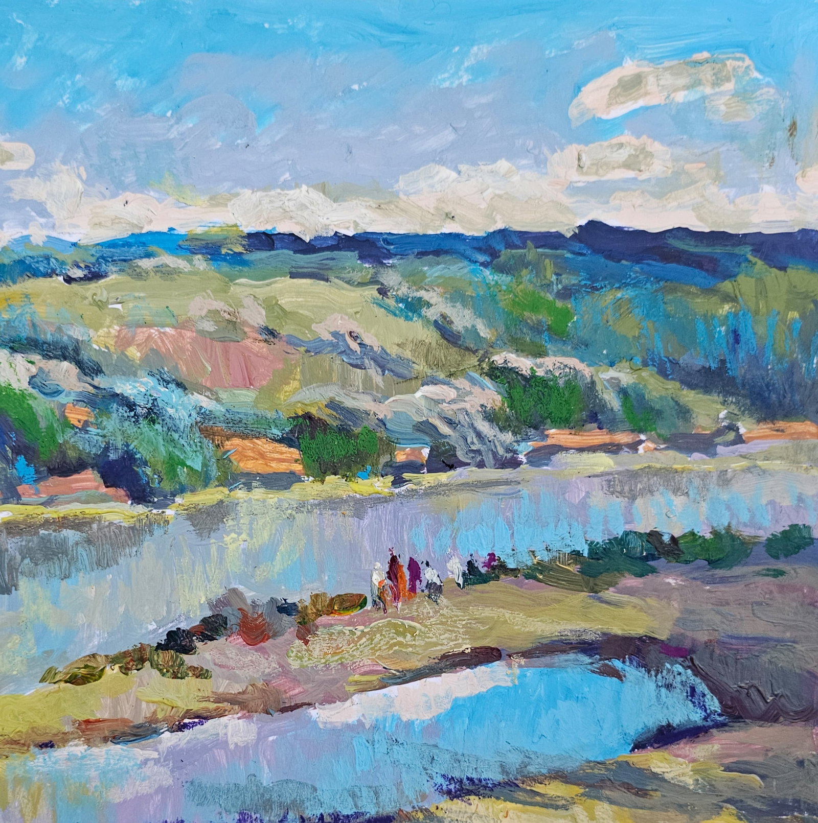 Acrylic painting spring day Vyacheslav Petrovich Babac - 4