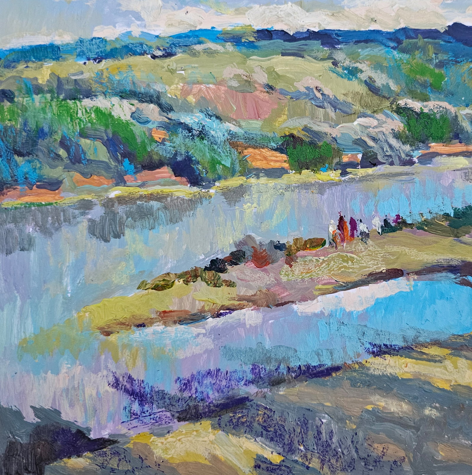 Acrylic painting spring day Vyacheslav Petrovich Babac - 5
