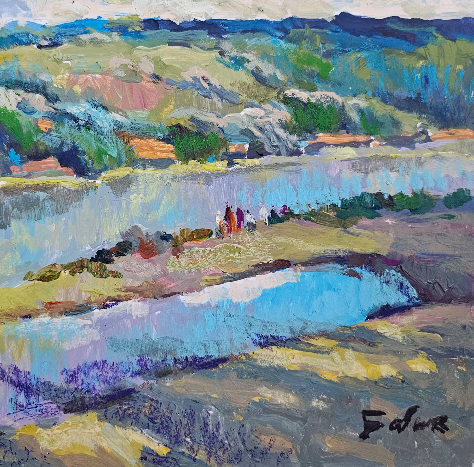 Acrylic painting spring day Vyacheslav Petrovich Babac - 6
