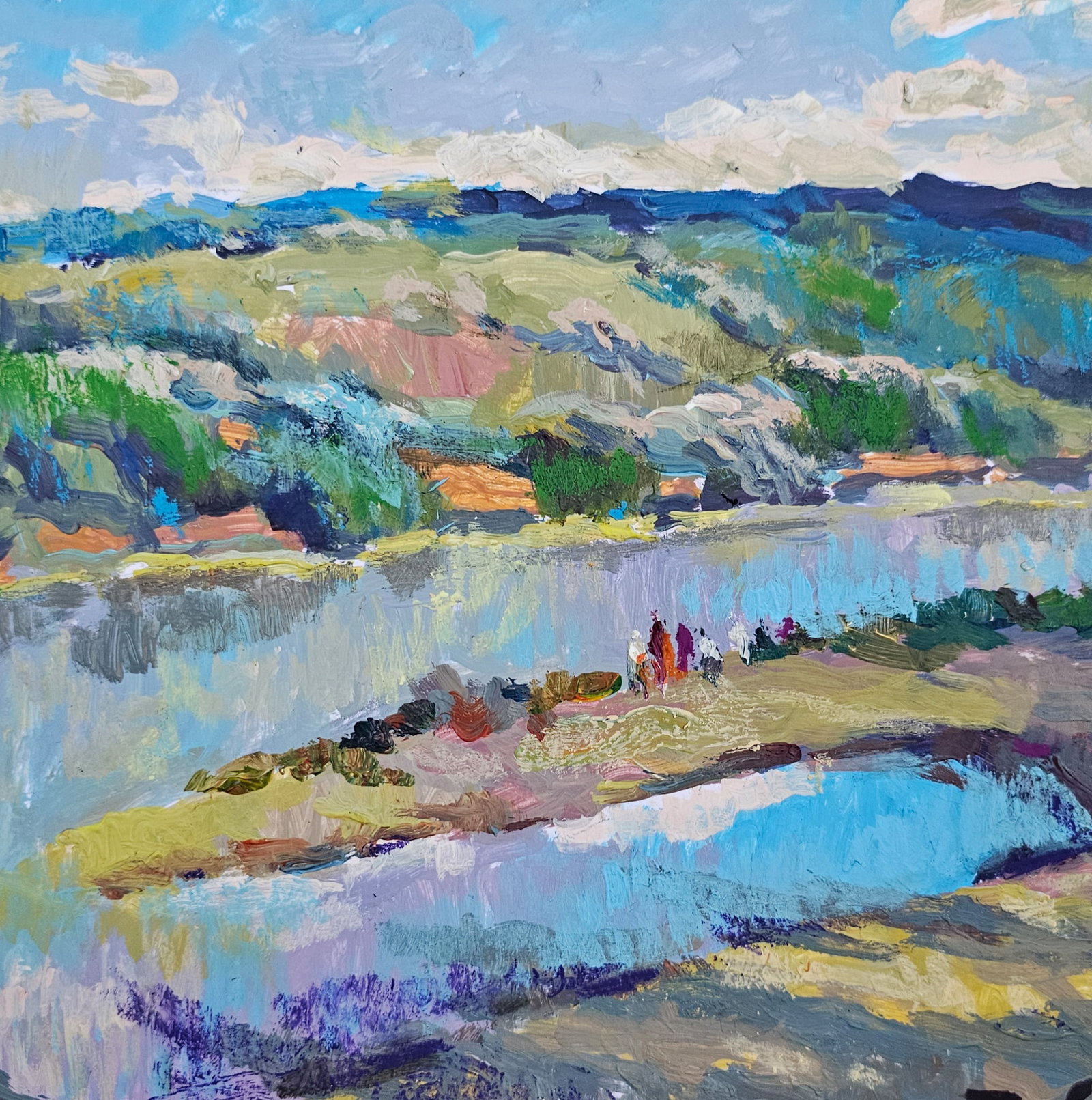 Acrylic painting spring day Vyacheslav Petrovich Babac - 7