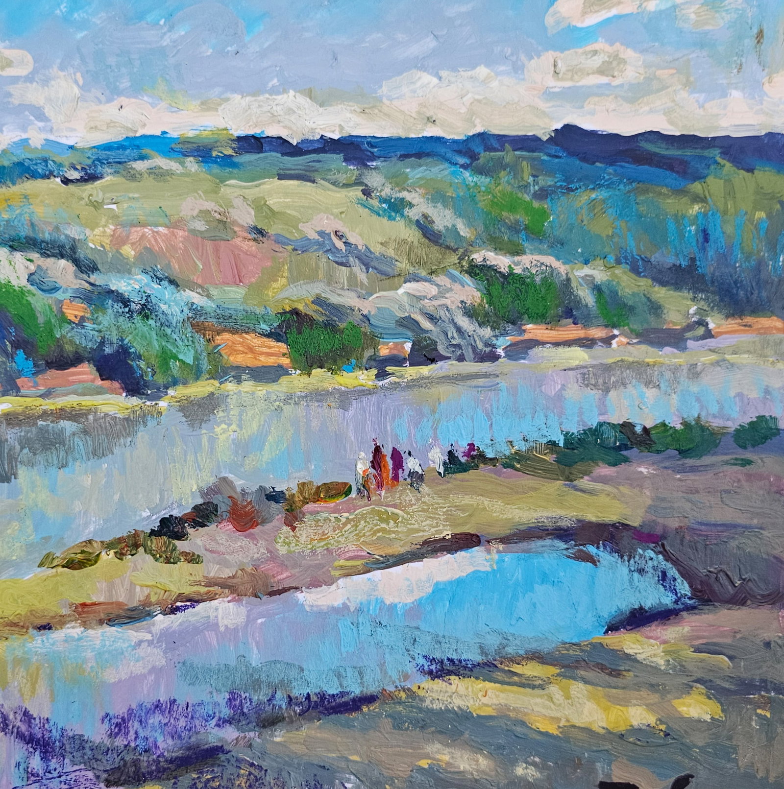 Acrylic painting spring day Vyacheslav Petrovich Babac - 9