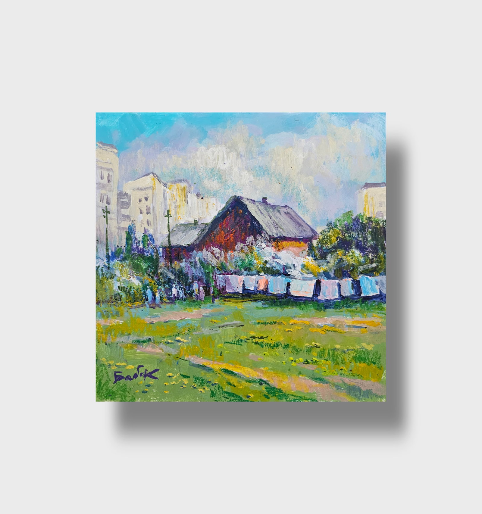 Acrylic painting spring day Vyacheslav Petrovich Babac - 10