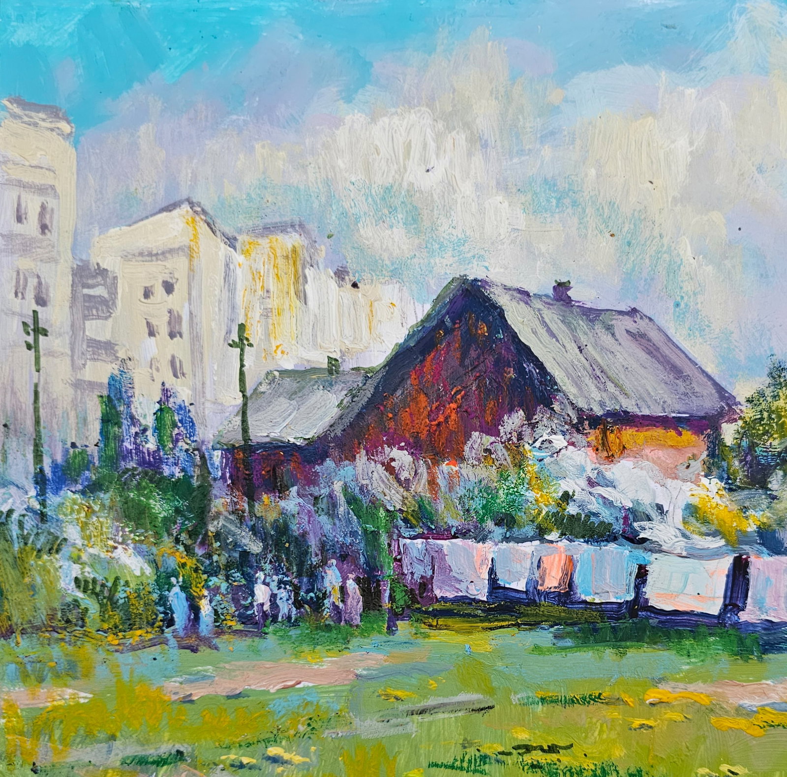 Acrylic painting spring day Vyacheslav Petrovich Babac - 3
