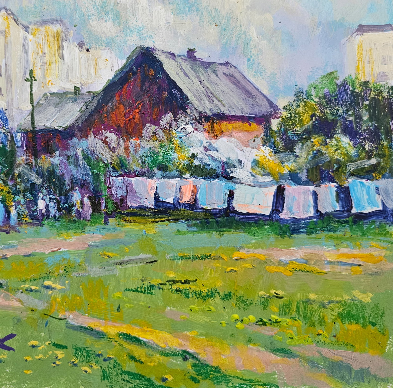 Acrylic painting spring day Vyacheslav Petrovich Babac - 6