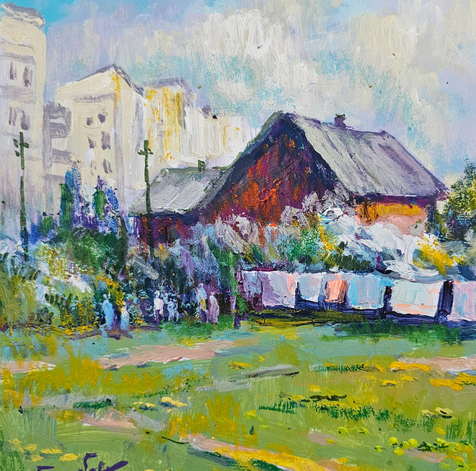 Acrylic painting spring day Vyacheslav Petrovich Babac - 8