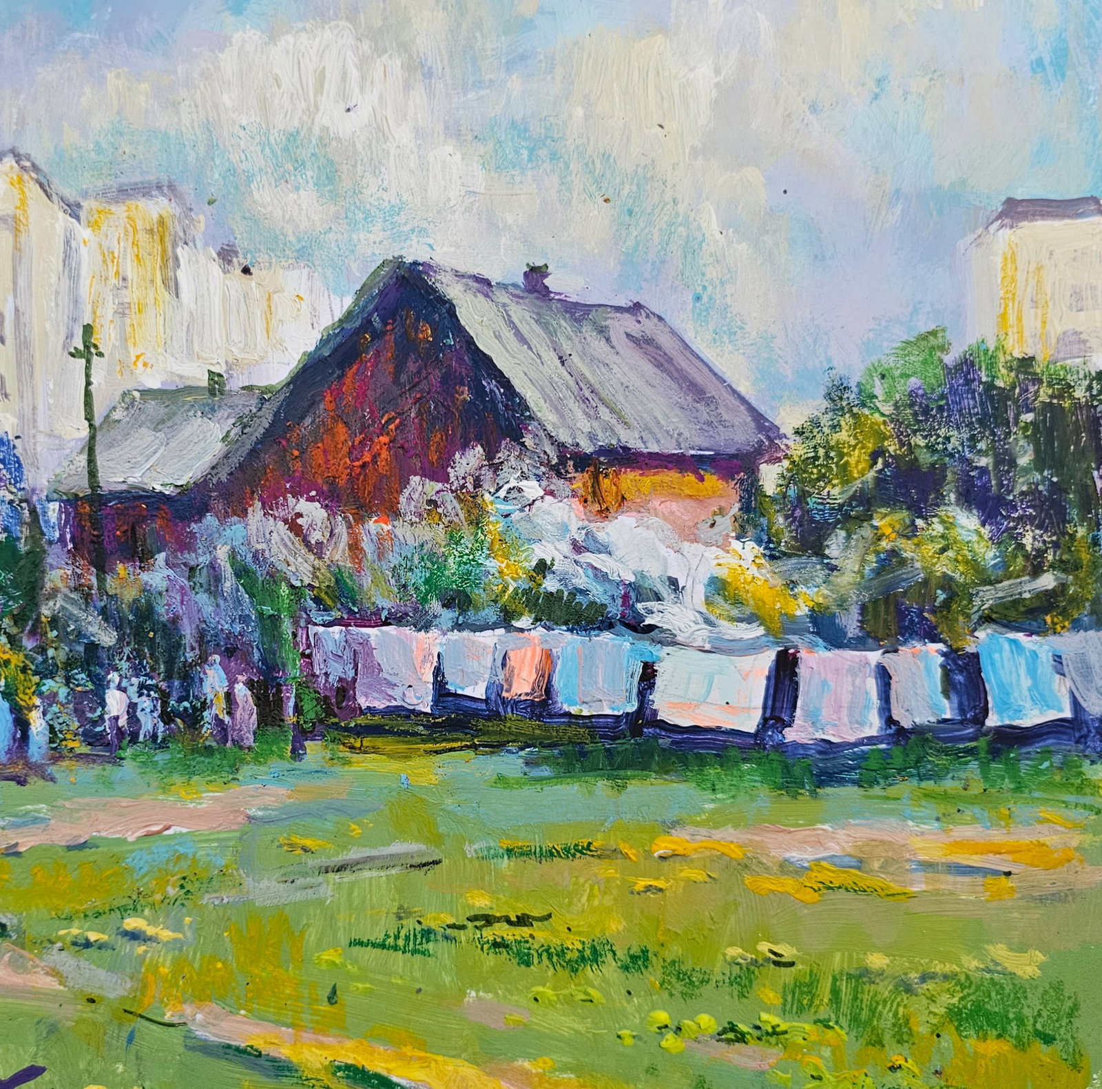 Acrylic painting spring day Vyacheslav Petrovich Babac - 9