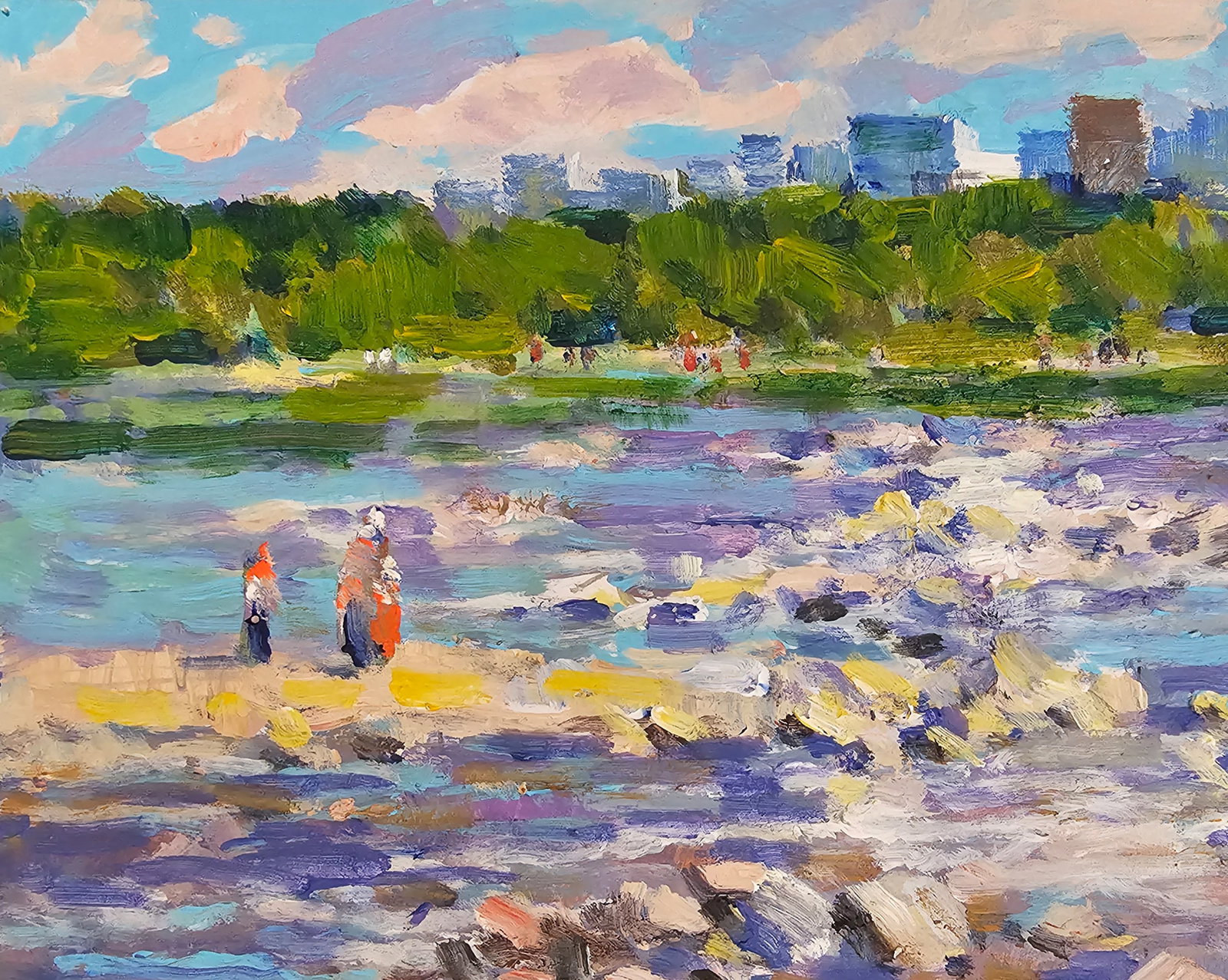 Acrylic painting Stormy river Vyacheslav Petrovich Babac: Title: Acrylic painting Stormy river Vyacheslav Petrovich Babac Description: 292BA Painter: Vyacheslav Petrovick Babac S?ze: 19x29 cm/ 7.48x11.41 inches Component: Acrylic, cardboard Original painting
