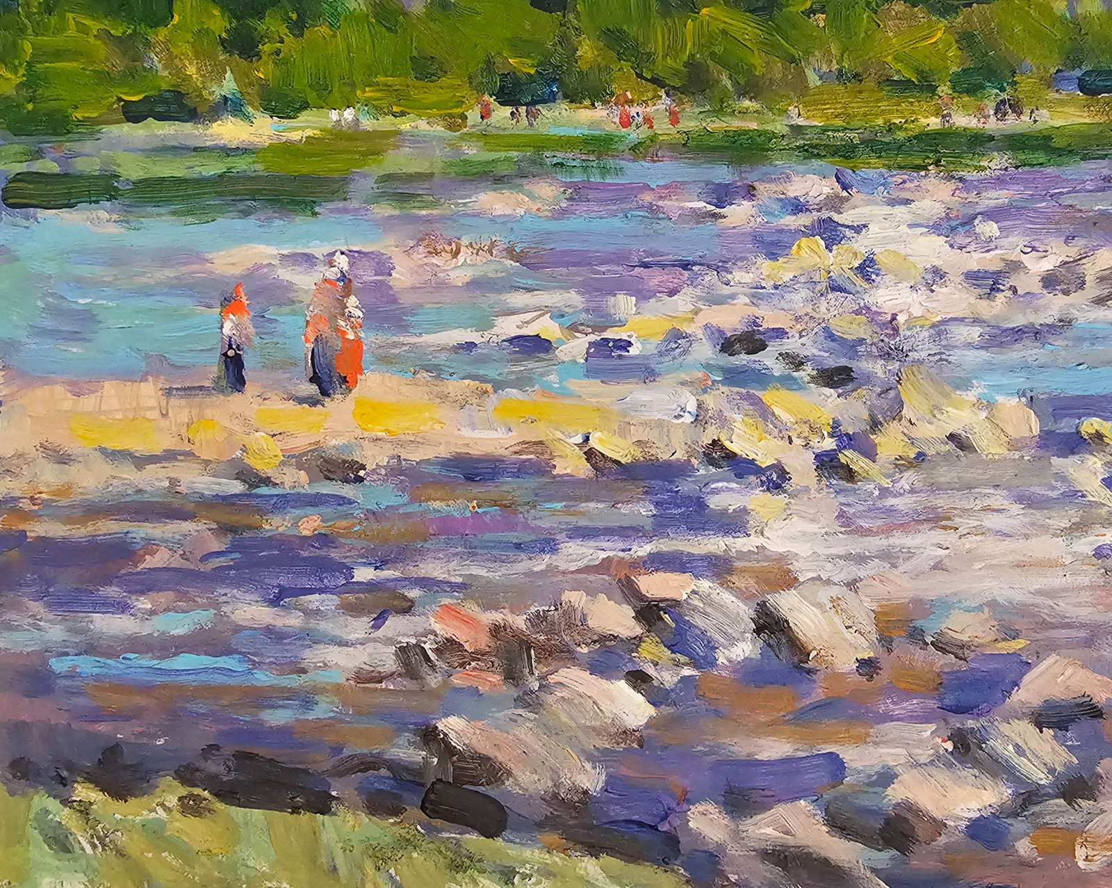 Acrylic painting Stormy river Vyacheslav Petrovich Babac - 5