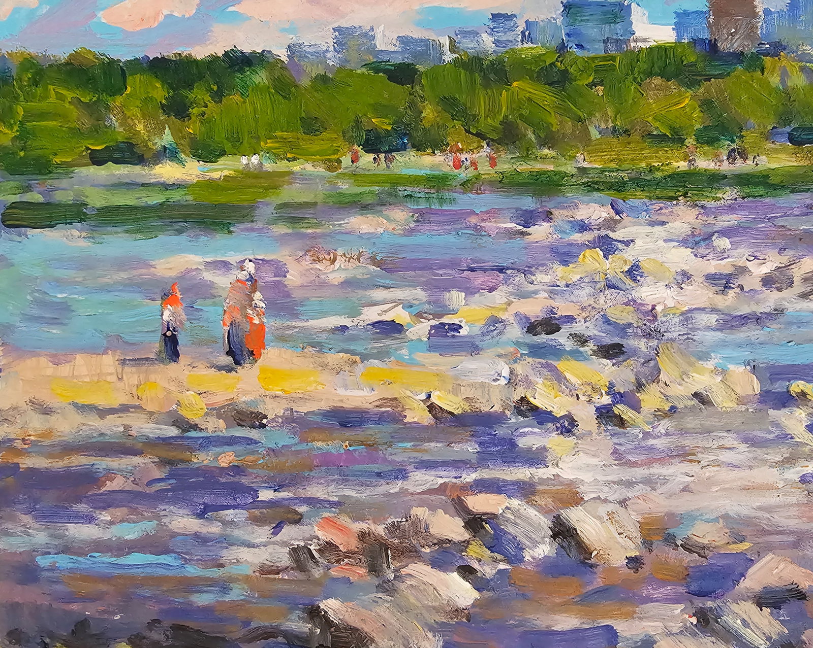 Acrylic painting Stormy river Vyacheslav Petrovich Babac - 8