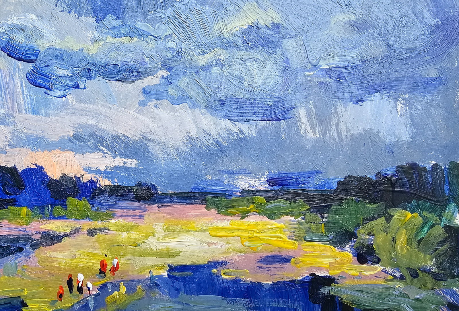 Acrylic painting a thunderstorm is likely Vyacheslav Petrovich Babac - 9