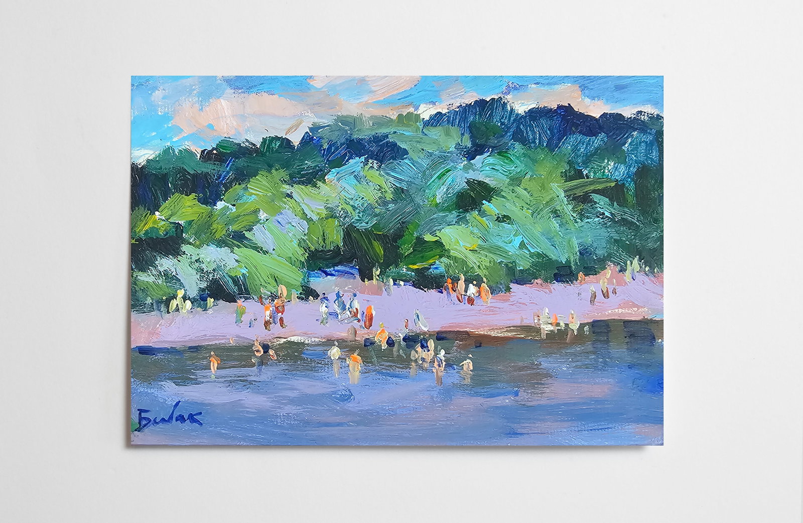 Acrylic painting on the river Vyacheslav Petrovich Babac - 10