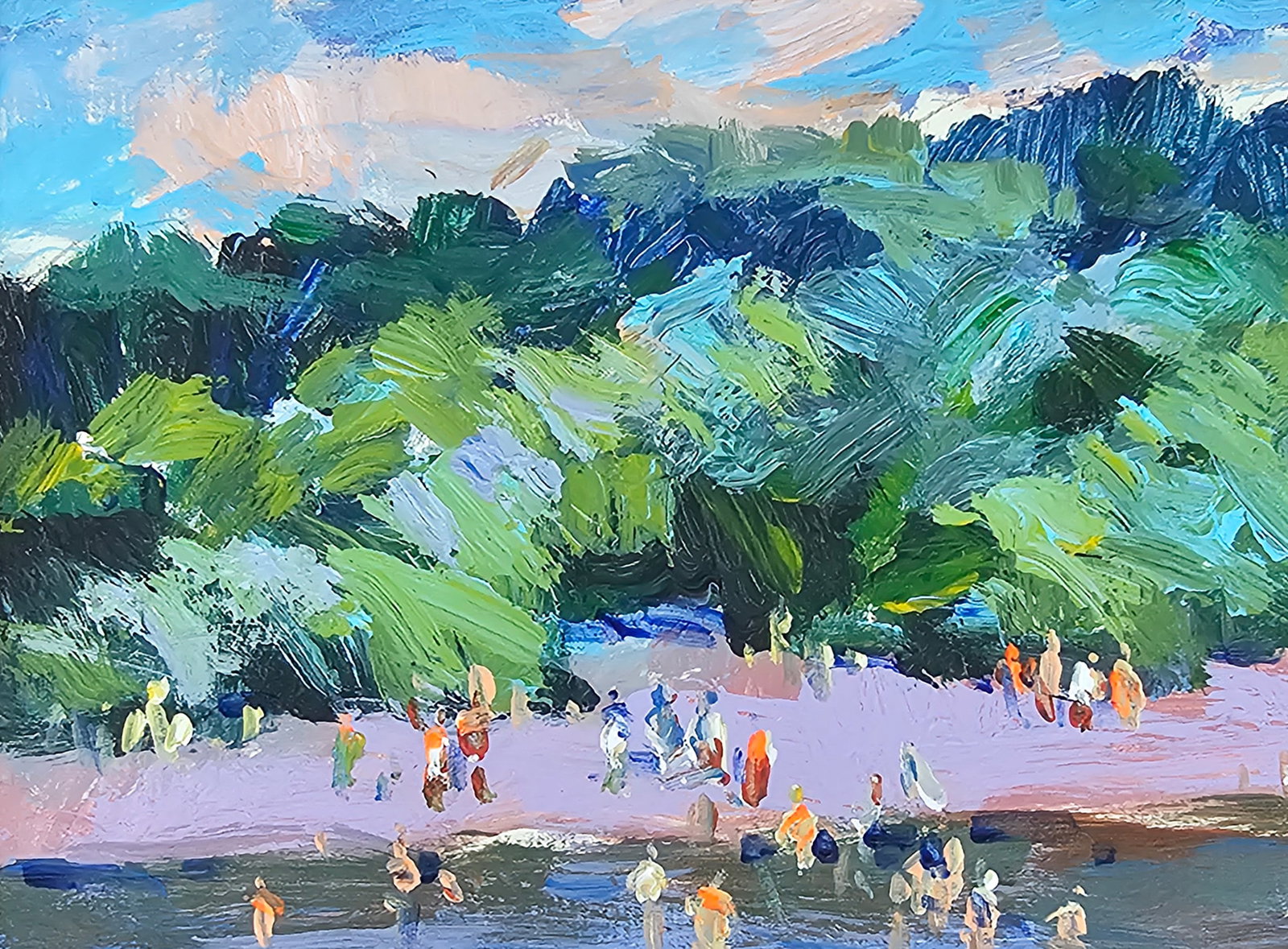 Acrylic painting on the river Vyacheslav Petrovich Babac - 3