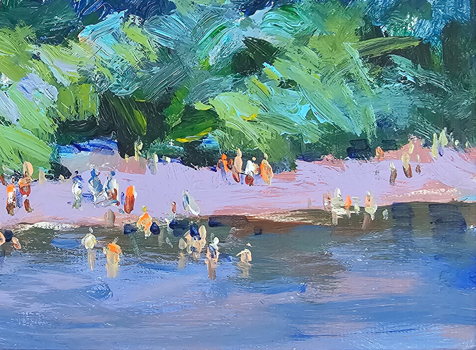 Acrylic painting on the river Vyacheslav Petrovich Babac - 6