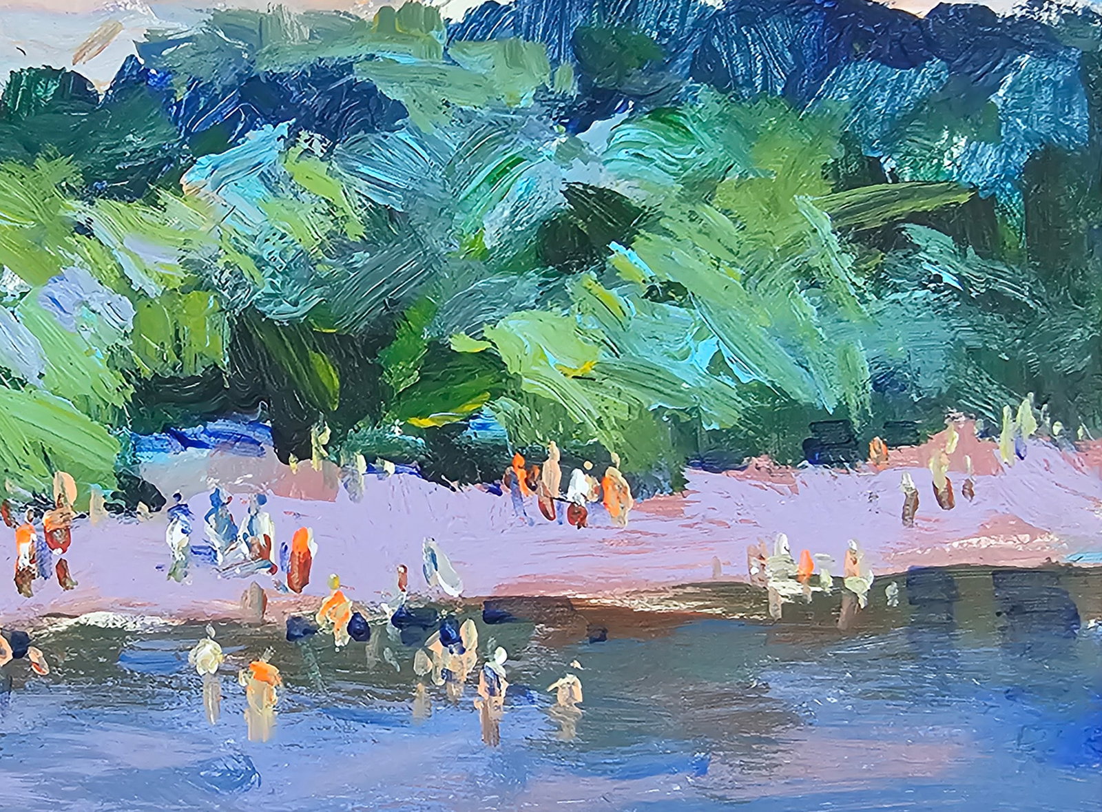 Acrylic painting on the river Vyacheslav Petrovich Babac - 9