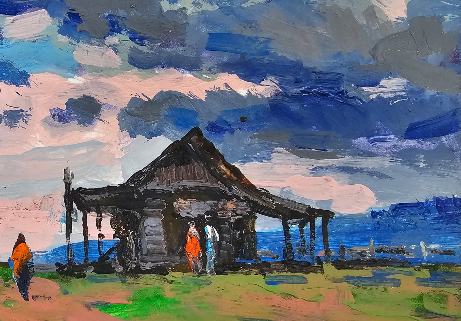 Acrylic painting in the Carpathians Vyacheslav Petrovich Babac - 10