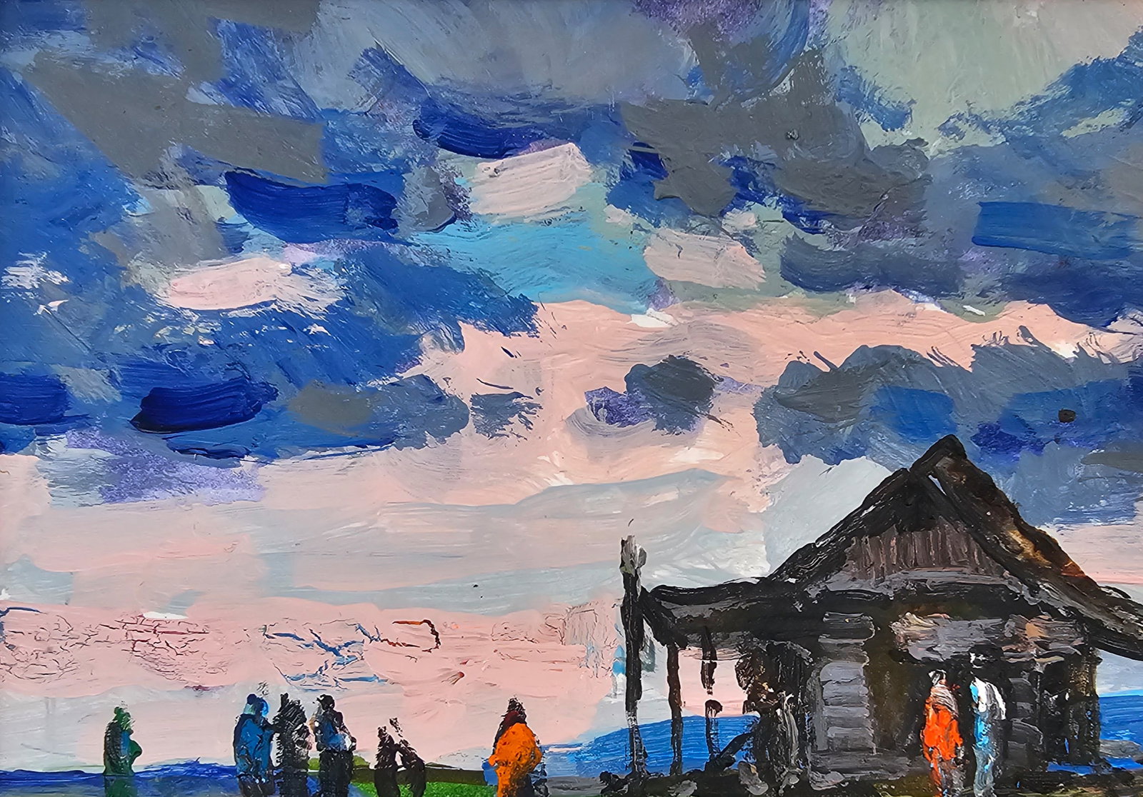 Acrylic painting in the Carpathians Vyacheslav Petrovich Babac - 4