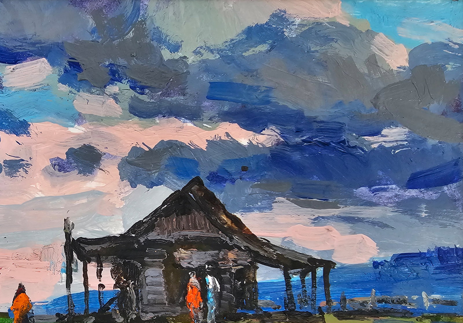 Acrylic painting in the Carpathians Vyacheslav Petrovich Babac - 5