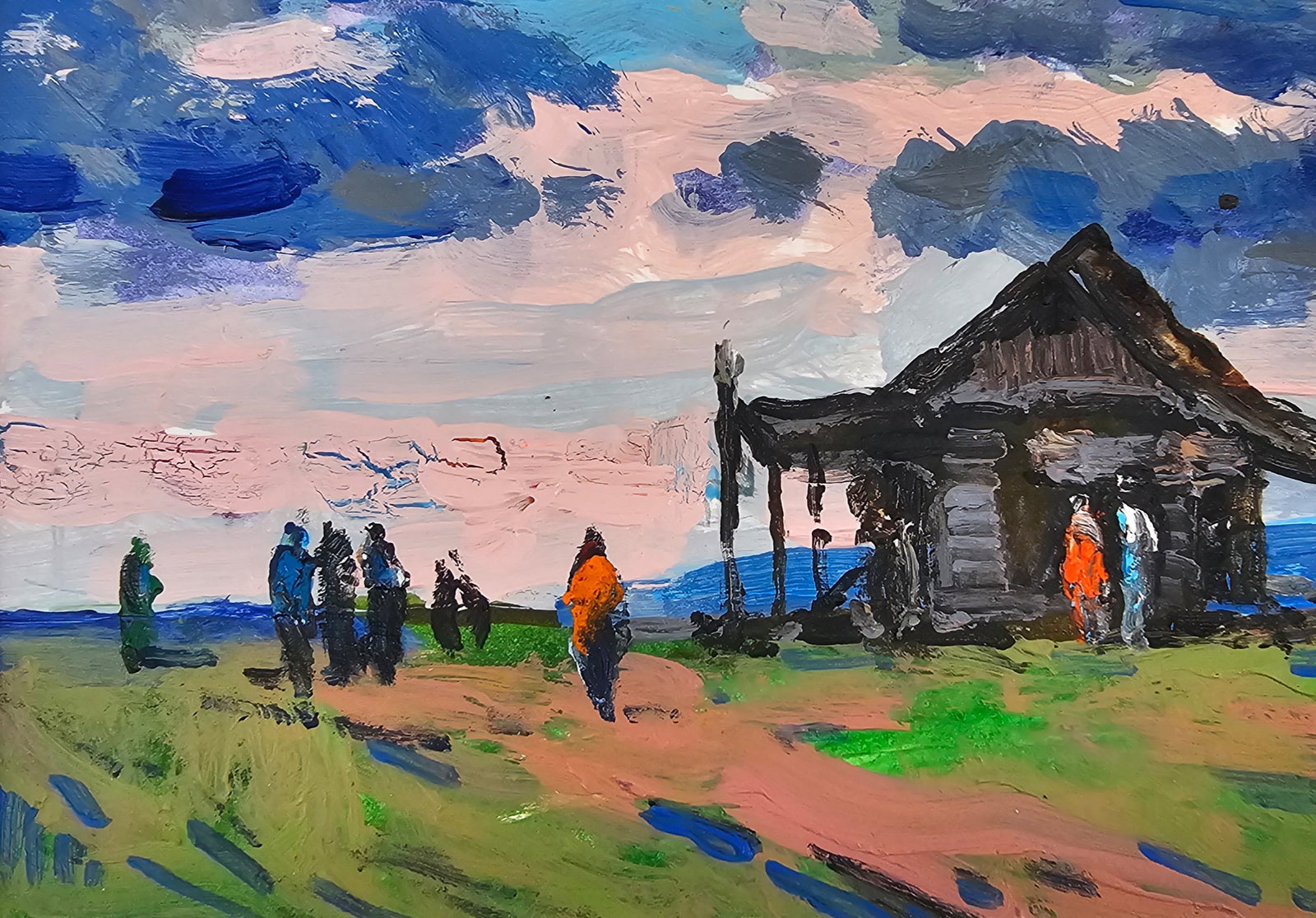 Acrylic painting in the Carpathians Vyacheslav Petrovich Babac - 6
