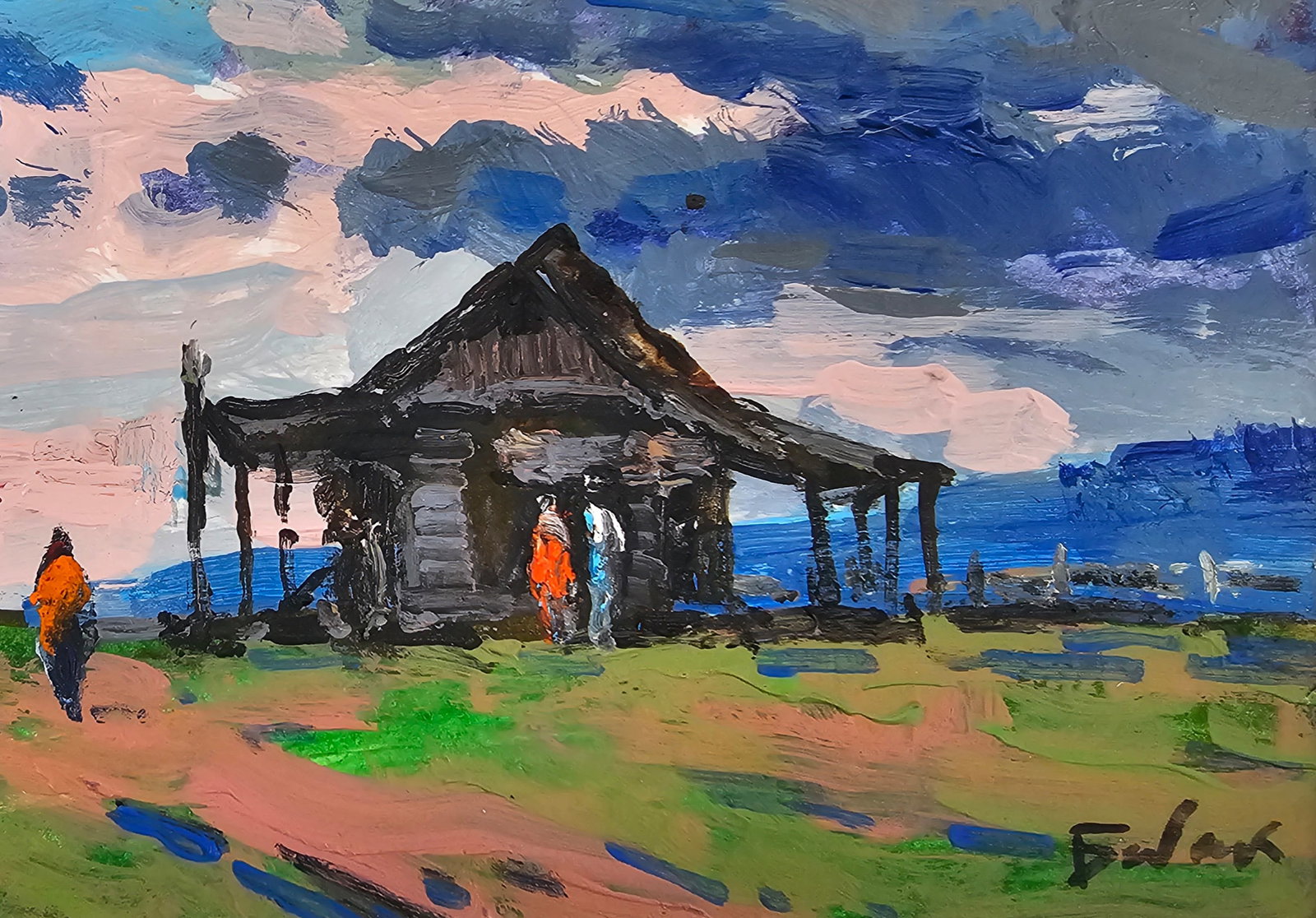 Acrylic painting in the Carpathians Vyacheslav Petrovich Babac - 7