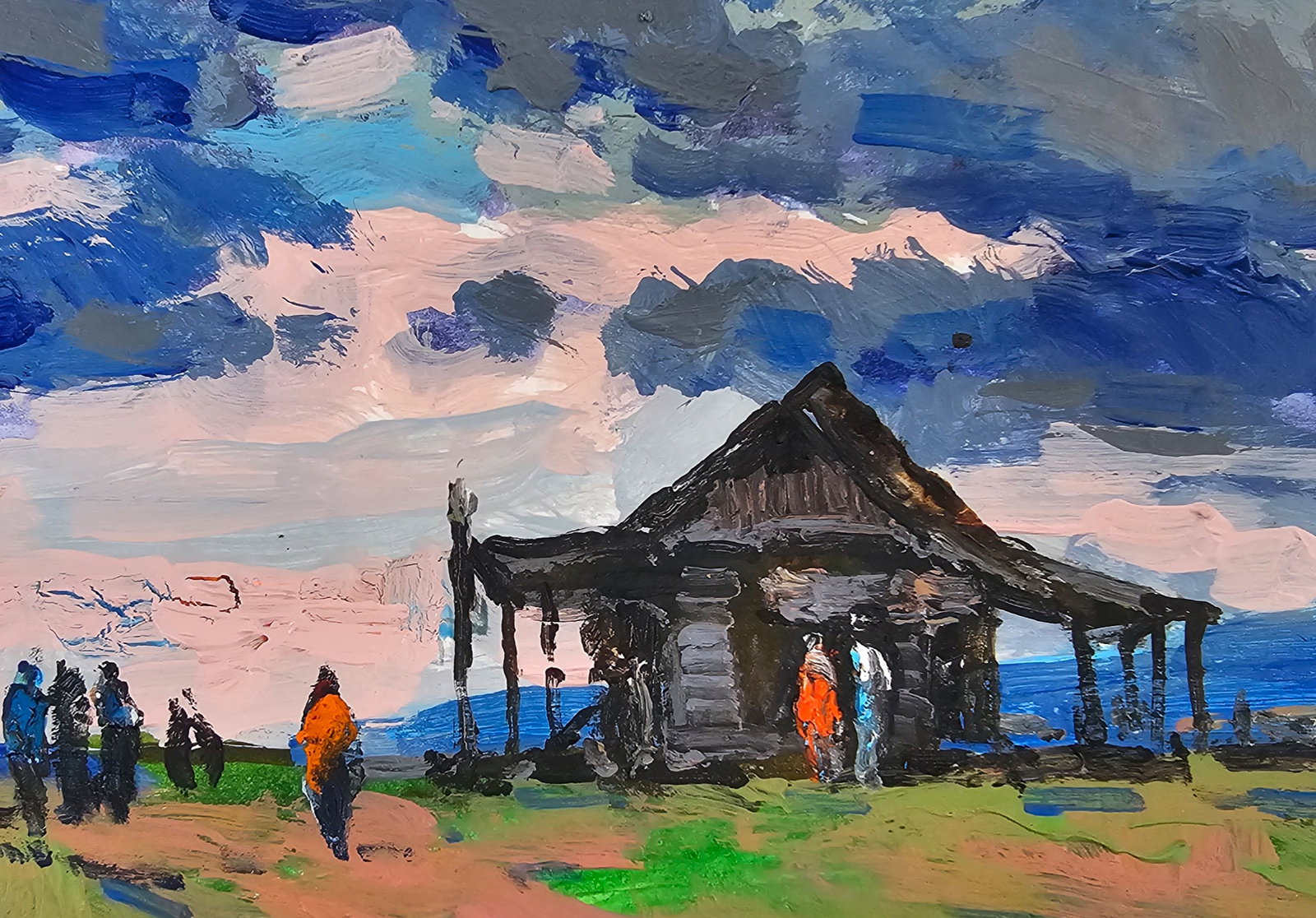 Acrylic painting in the Carpathians Vyacheslav Petrovich Babac - 8