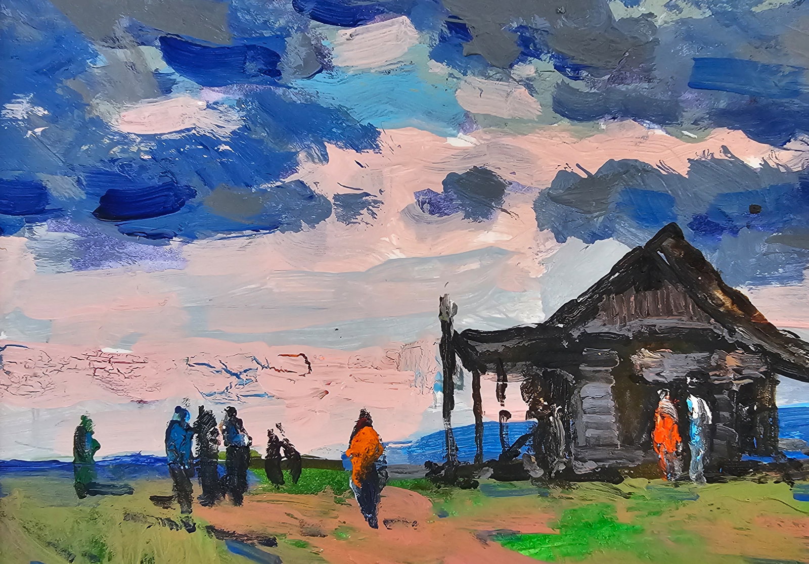 Acrylic painting in the Carpathians Vyacheslav Petrovich Babac - 9