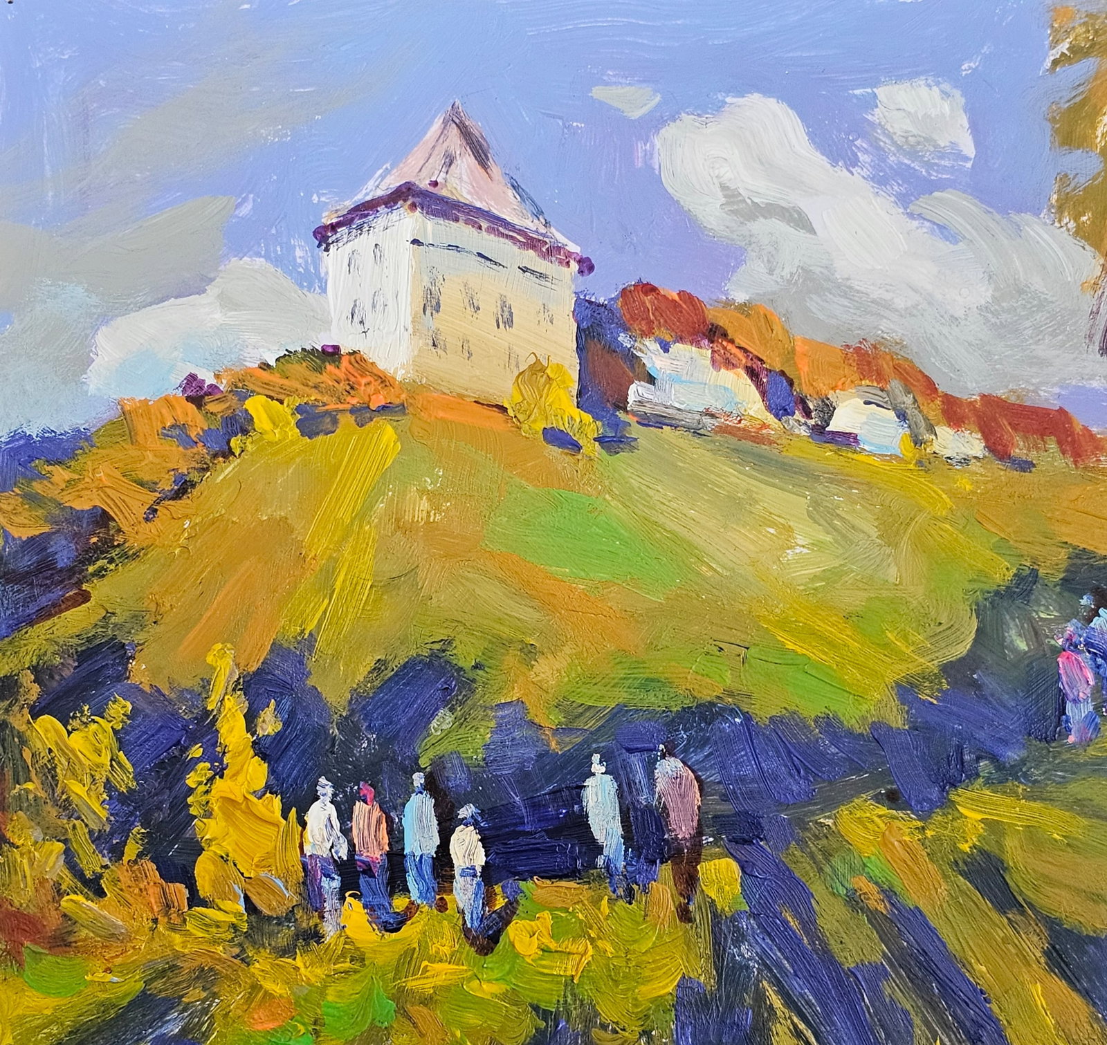 Acrylic painting Galician fortress Vyacheslav Petrovich Babac - 3