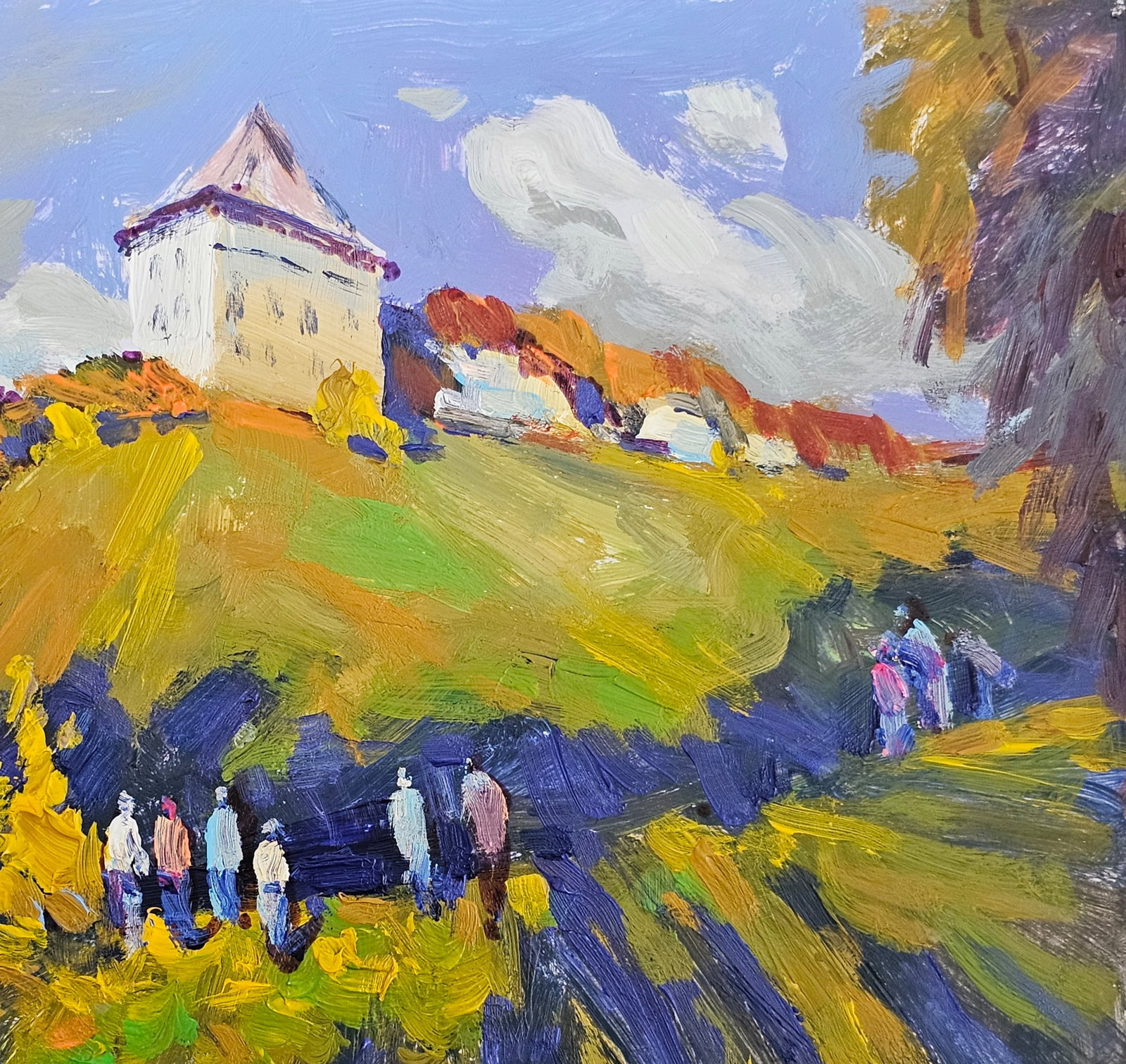 Acrylic painting Galician fortress Vyacheslav Petrovich Babac - 4