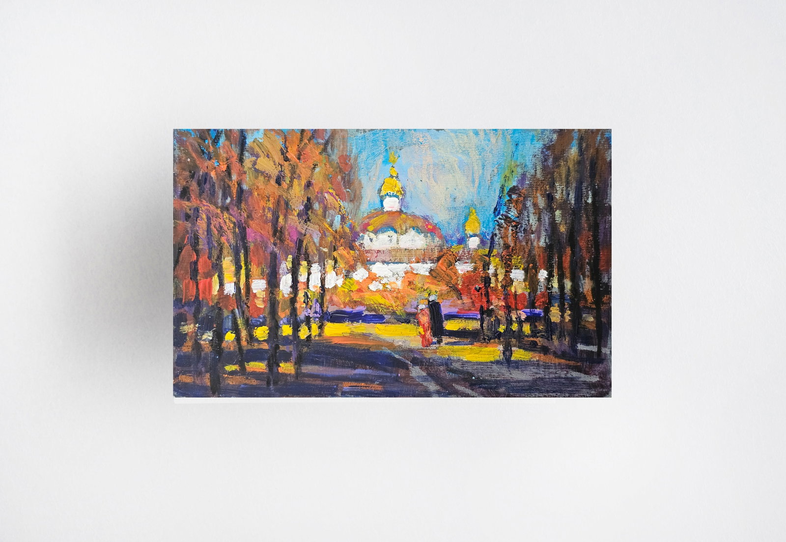 Acrylic painting In the youth park Vyacheslav Petrovich Babac - 10