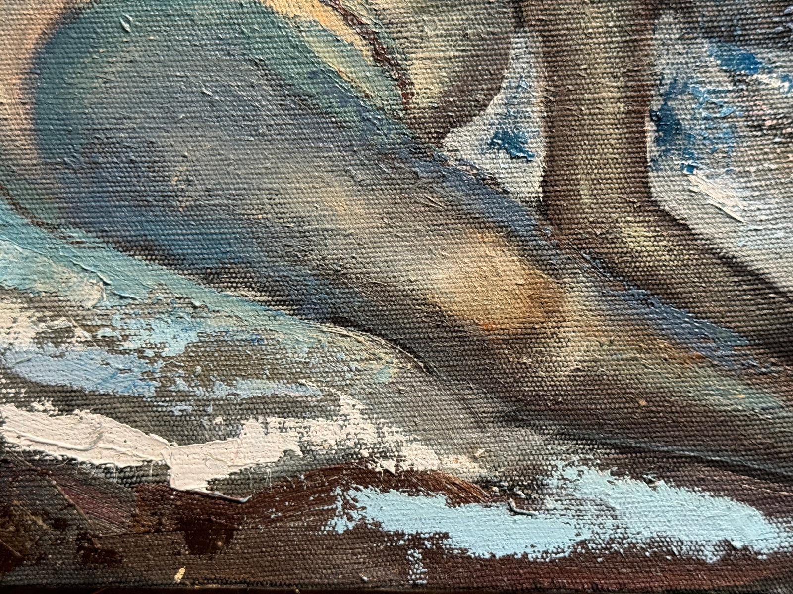 Abstract Oil painting with frame Nu-women K. Leonid - 10