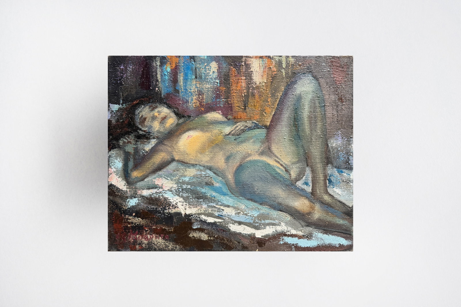 Abstract Oil painting with frame Nu-women K. Leonid - 12