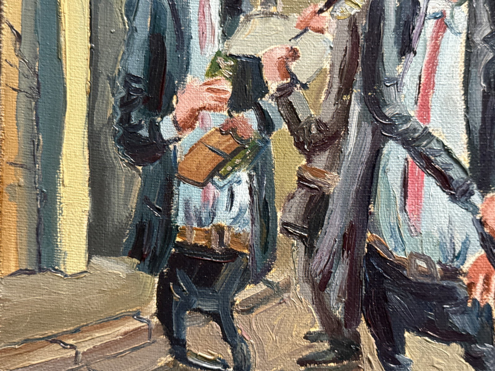 Oil painting with frame city performance K. Leonid - 7