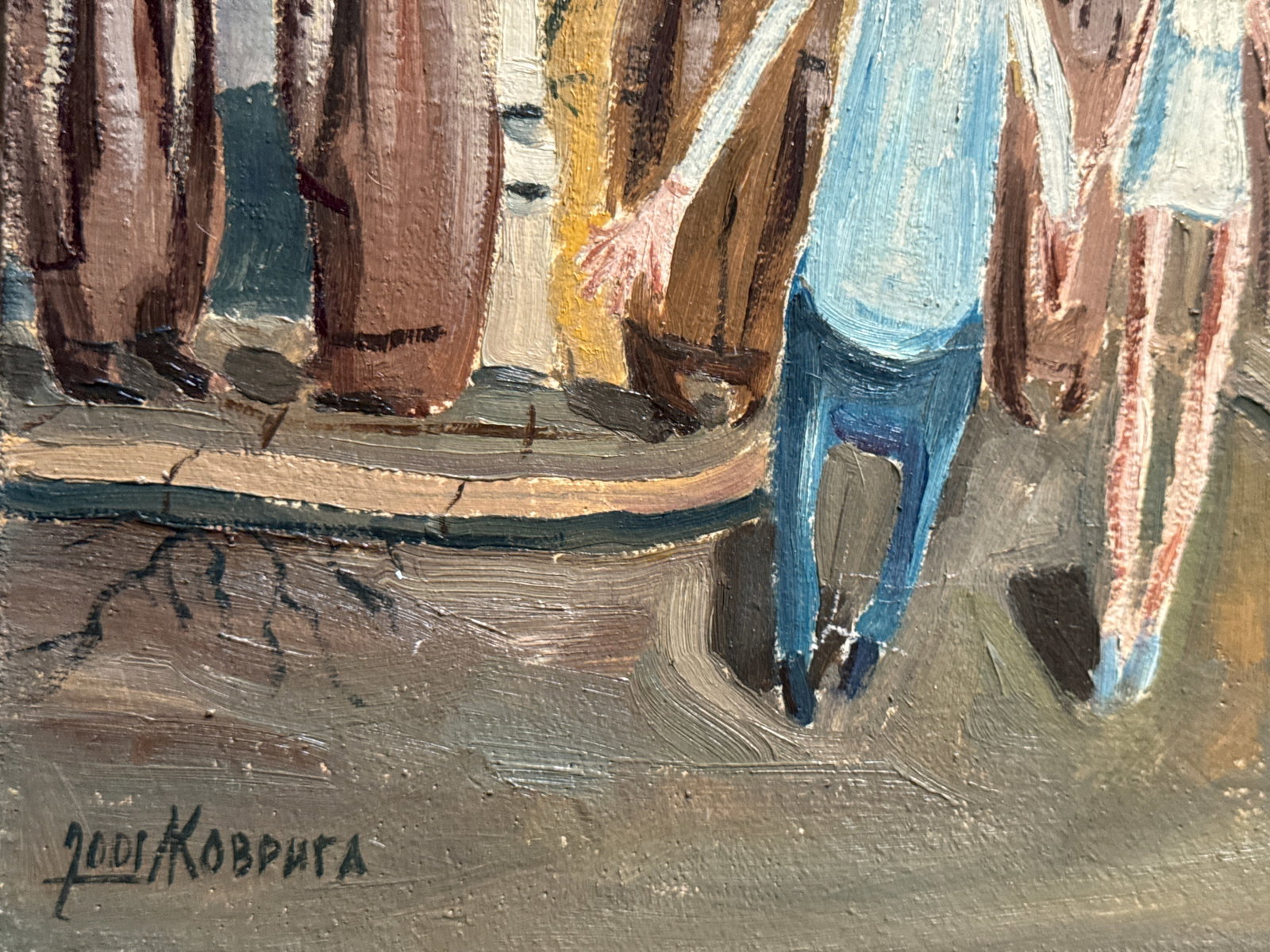 Oil painting with frame city performance K. Leonid - 6