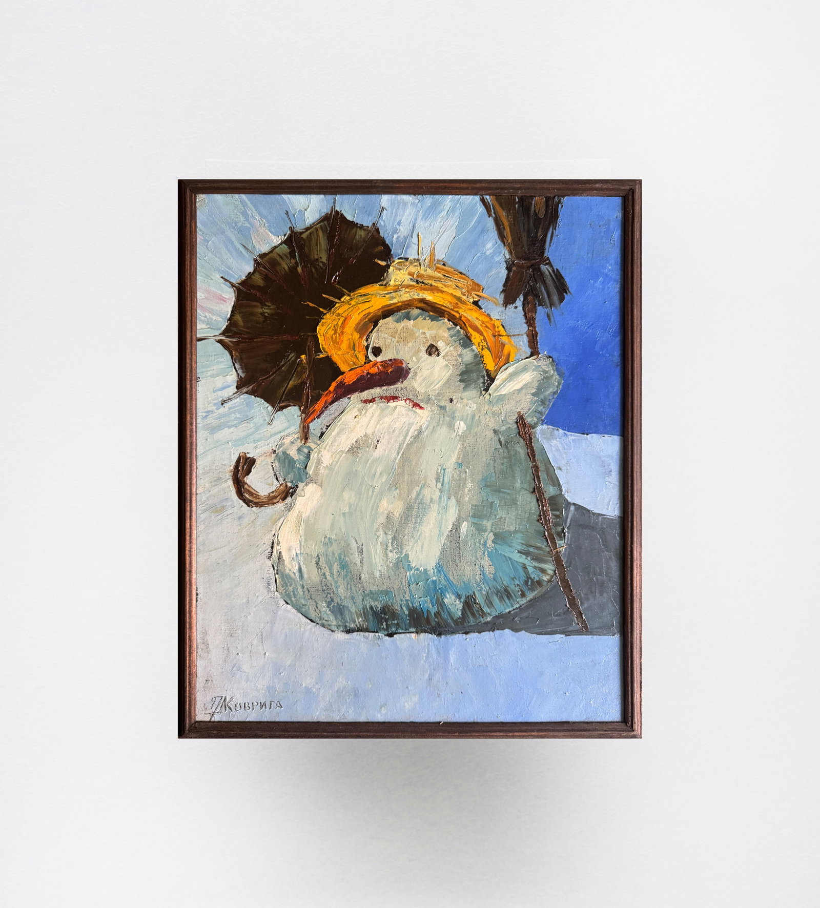Oil painting with frame End of February K. Leonid - 11