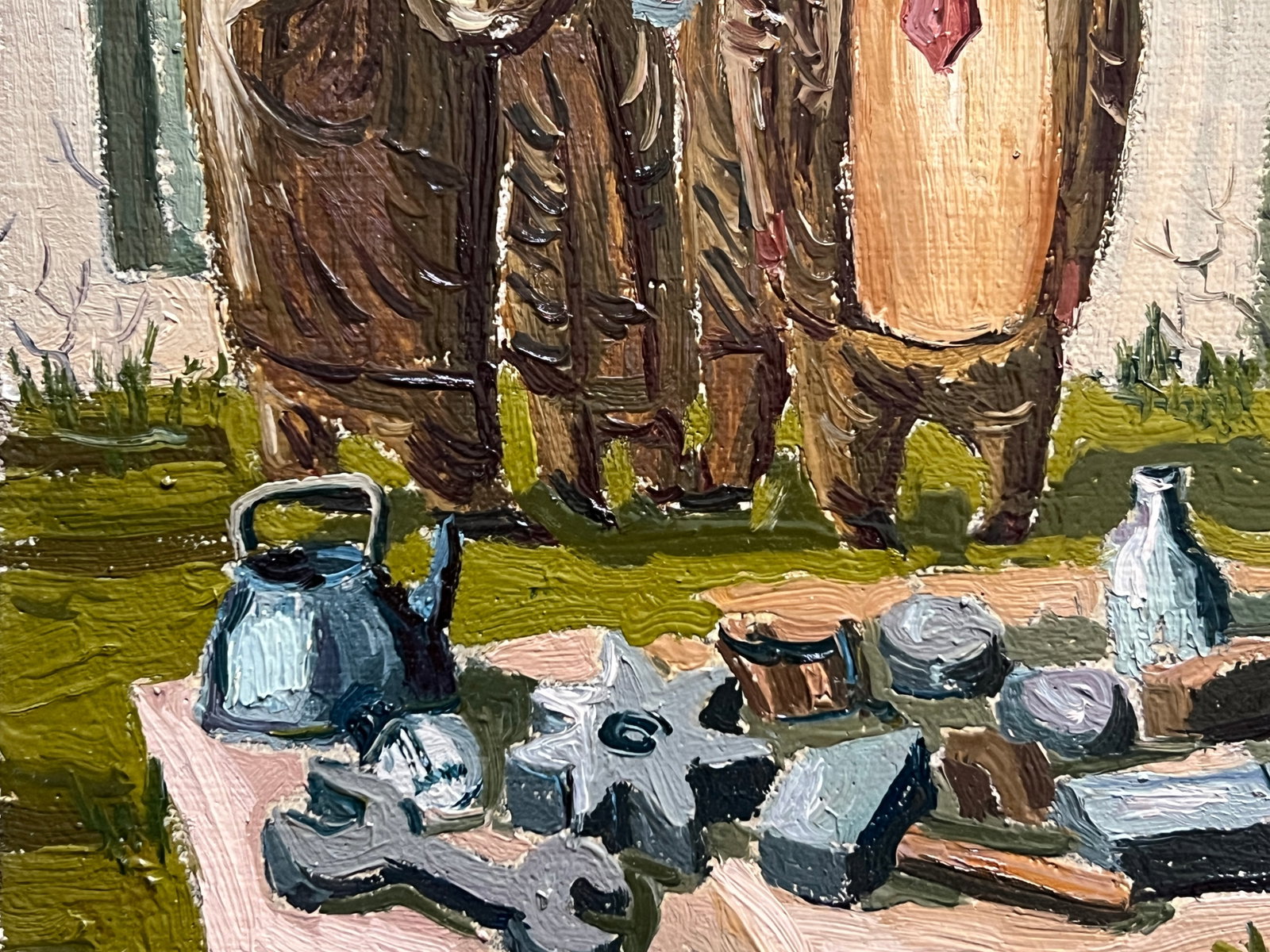 Oil painting with frame city performance K. Leonid - 6