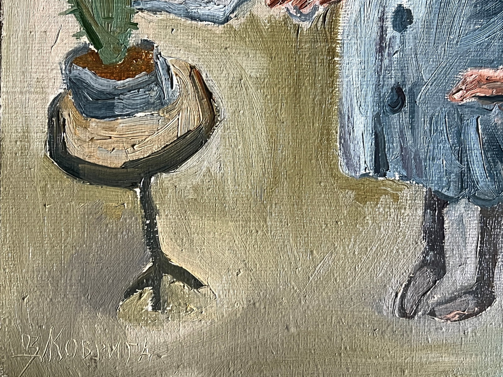 Oil painting with frame Hairdresser K. Leonid - 9